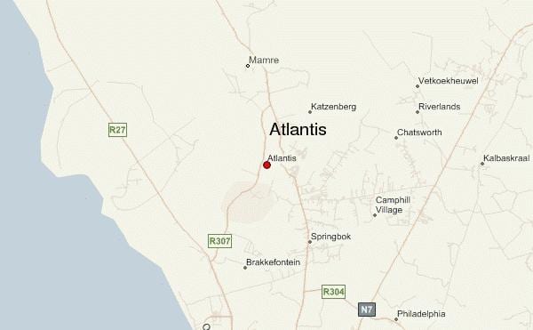 mappa di atlantide Città del Capo