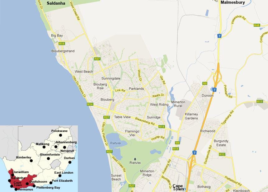 mappa di blouberg