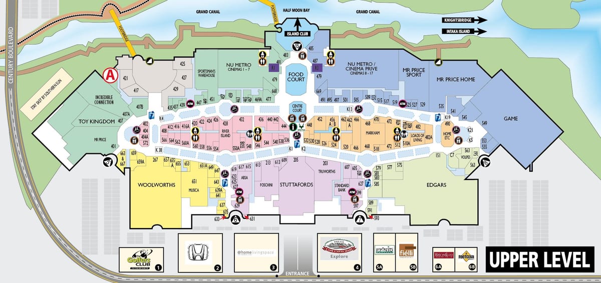 canal walk store mappa