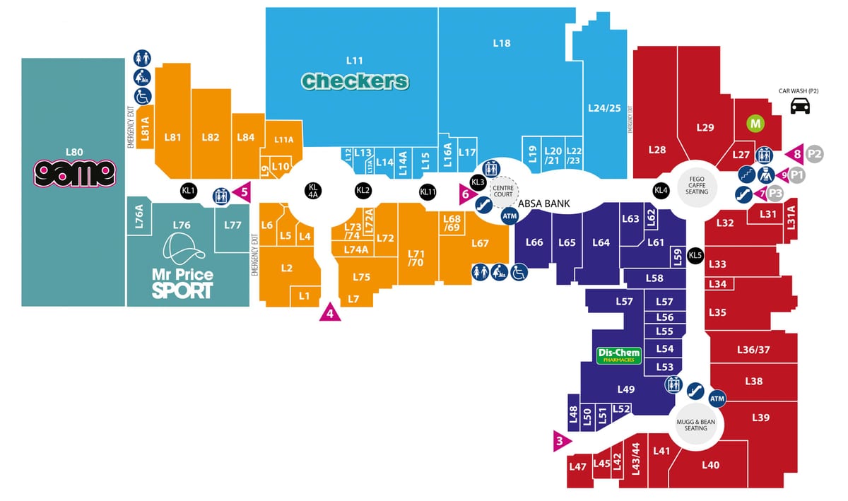 mappa di capo gate mall