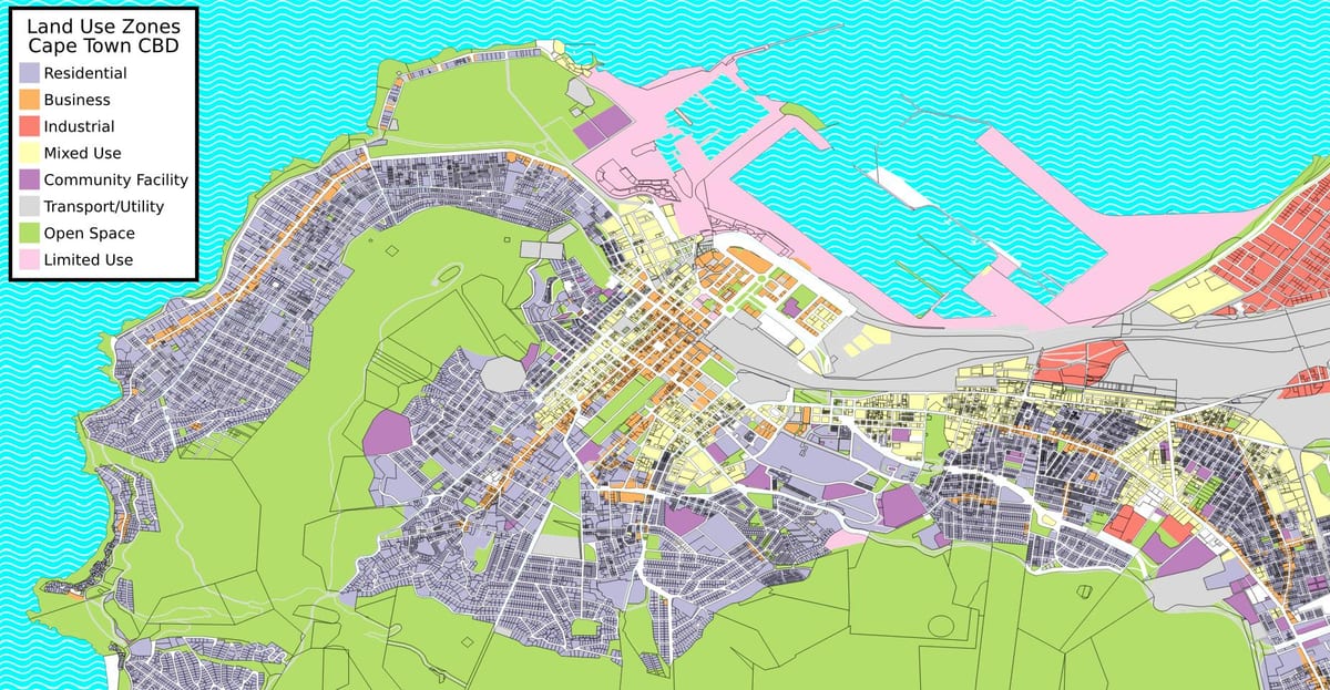 cbd Città del Capo la mappa
