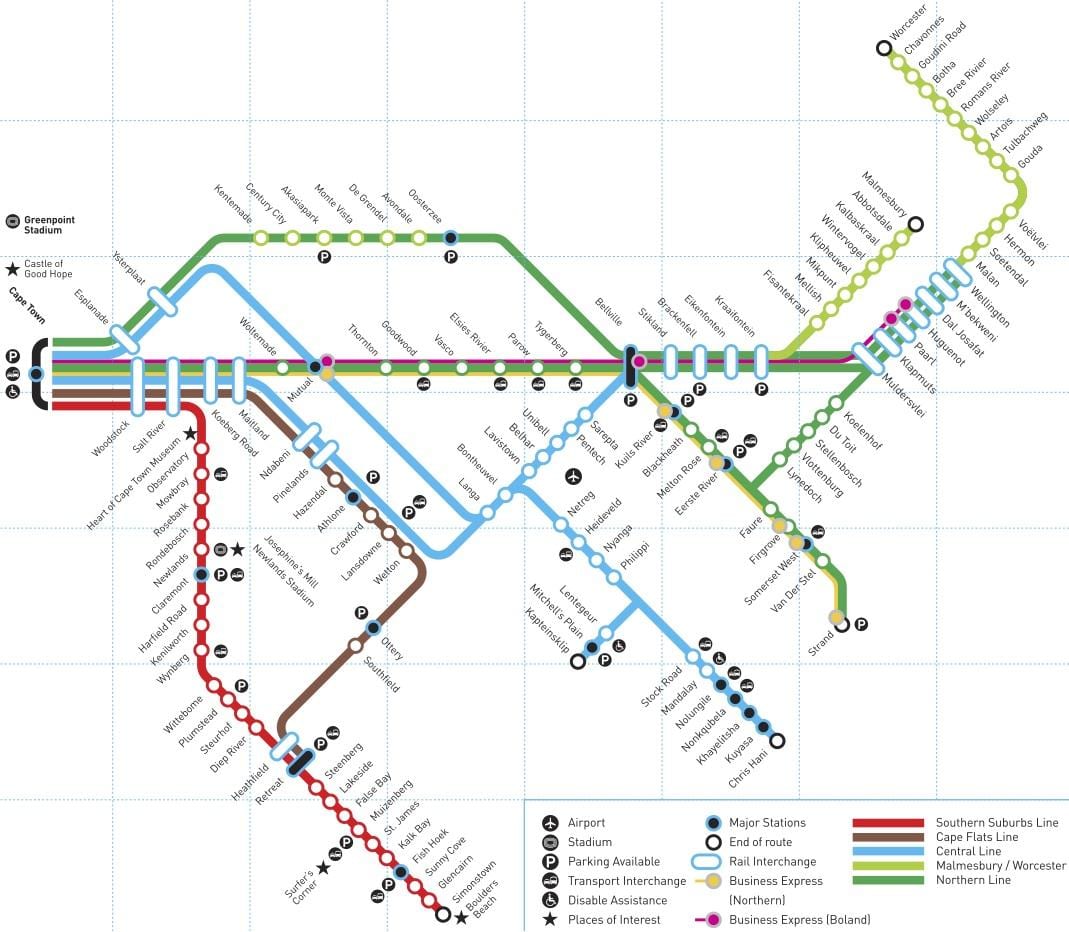 Città del capo stazione mappa