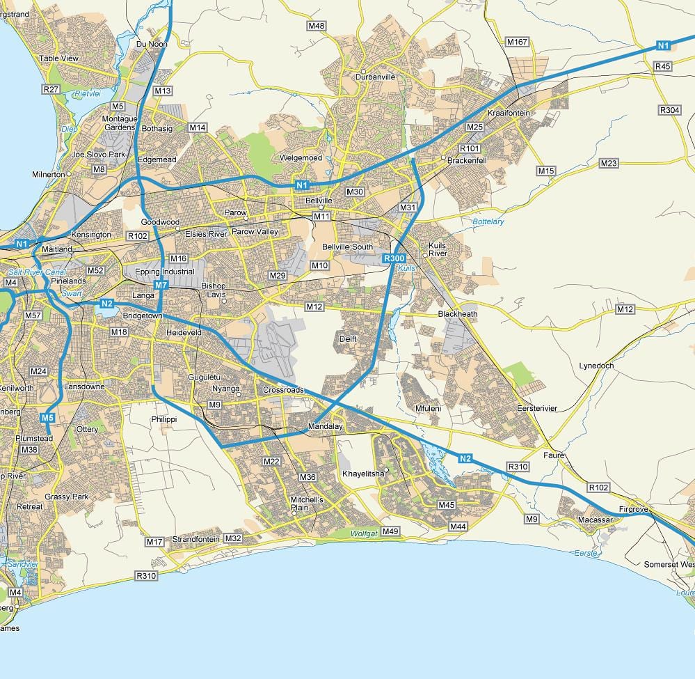mappa di delft, Città del Capo