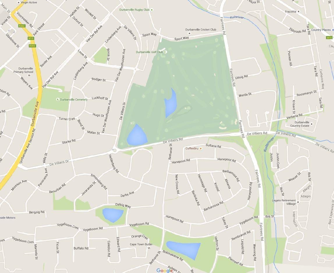 durbanville Città del Capo la mappa