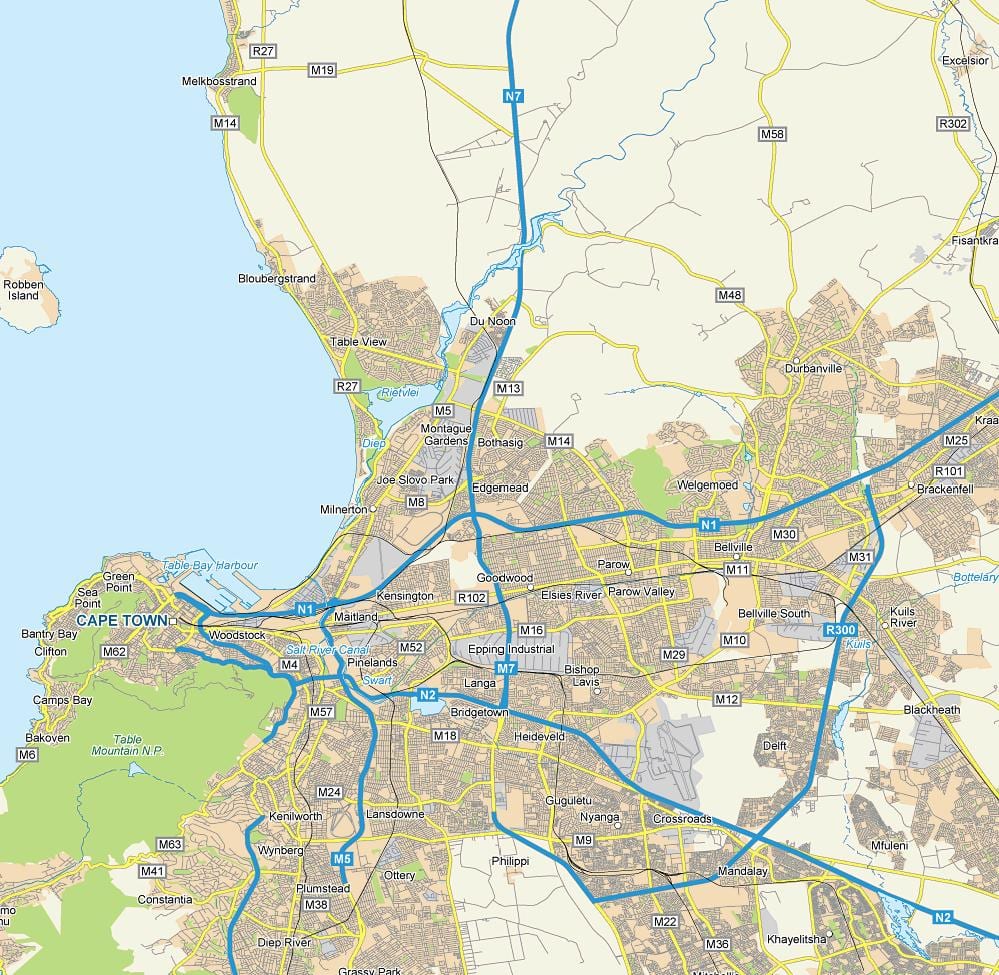 mappa di edgemead Città del Capo