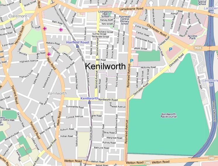 mappa di kenilworth Città del Capo