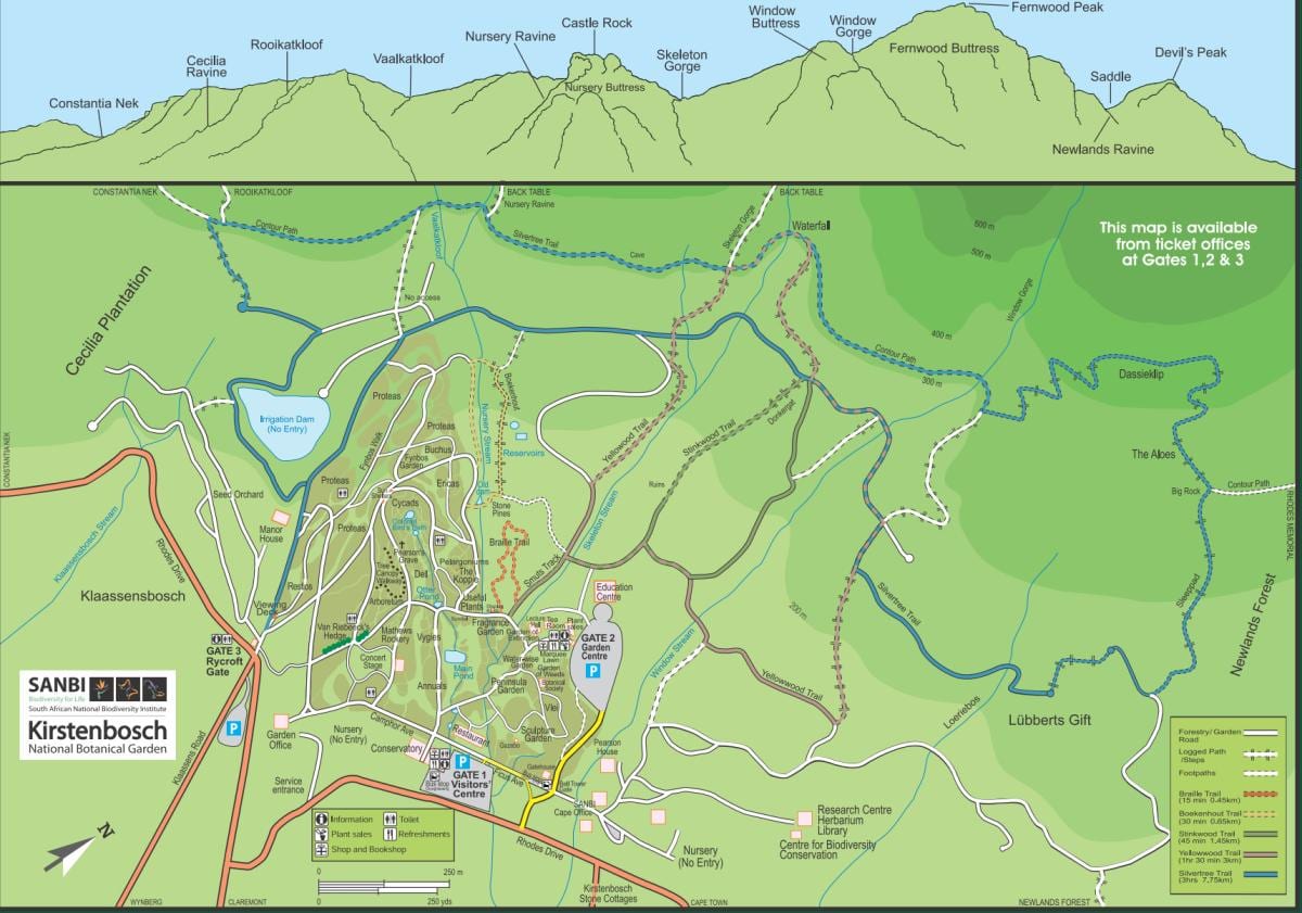 mappa di kirstenbosch