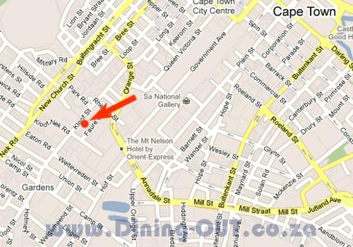 mappa di kloof street, Città del Capo