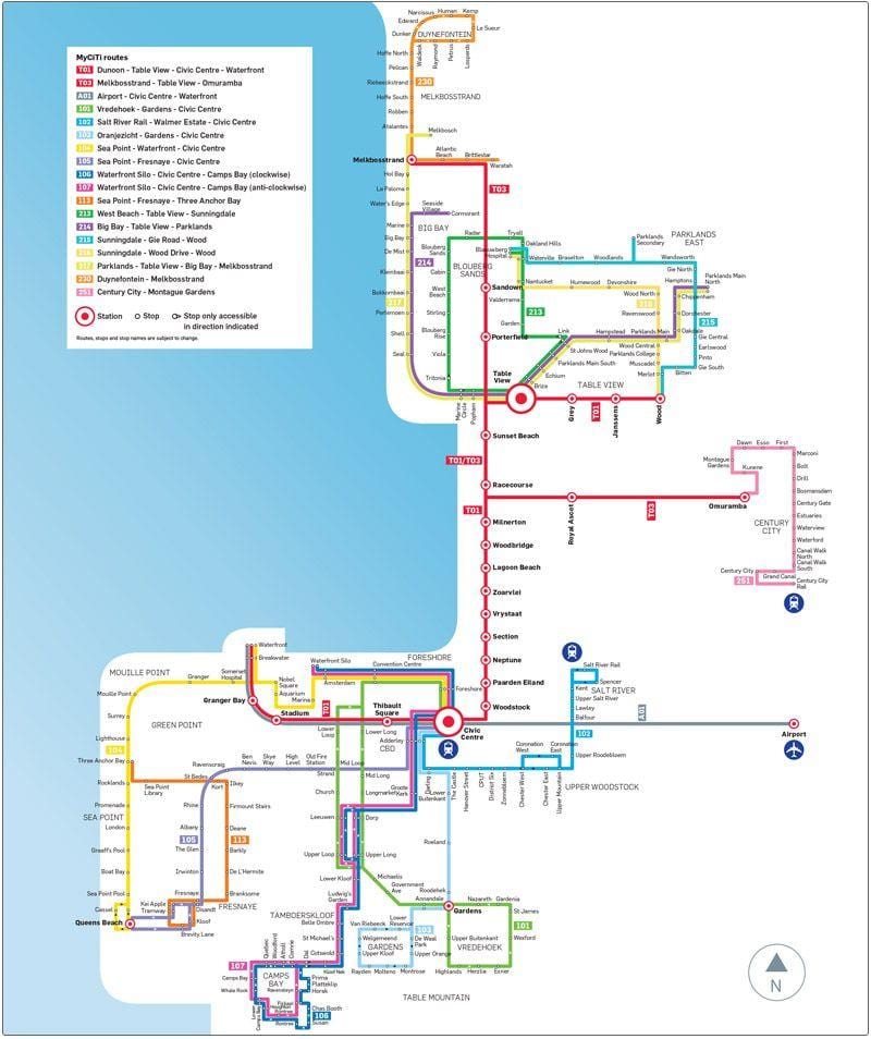 myciti autobus mappa