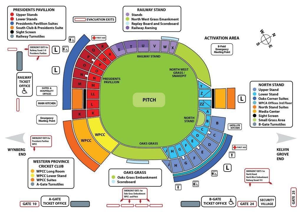 newlands stadio di cricket mappa