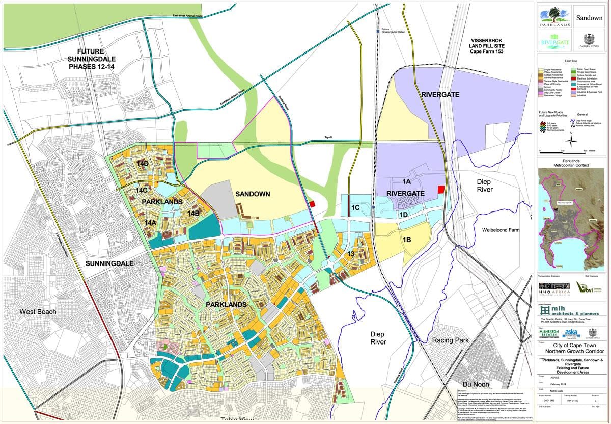 mappa di parchi di Città del Capo 