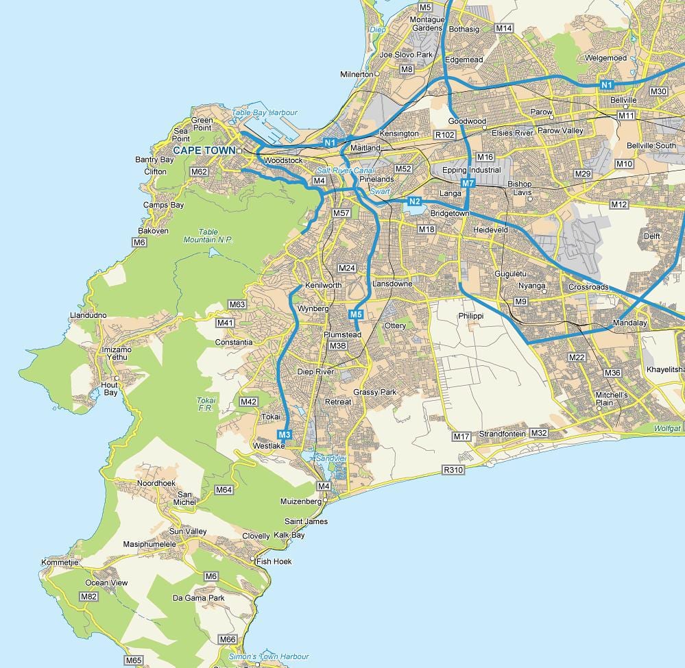 mappa di plumstead Città del Capo
