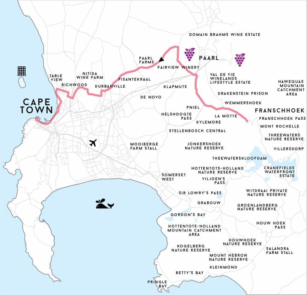 mappa di richwood Città del Capo 