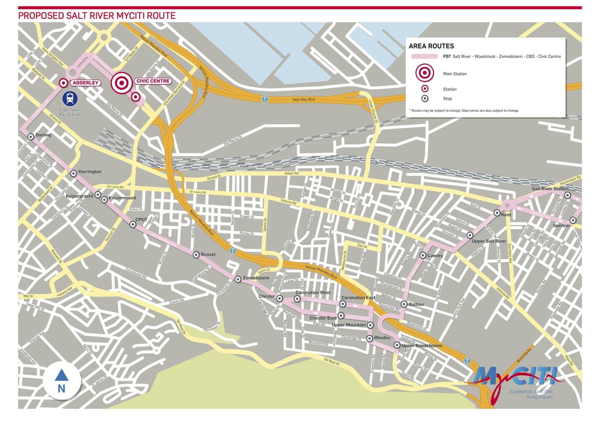 mappa di salt river Città del Capo