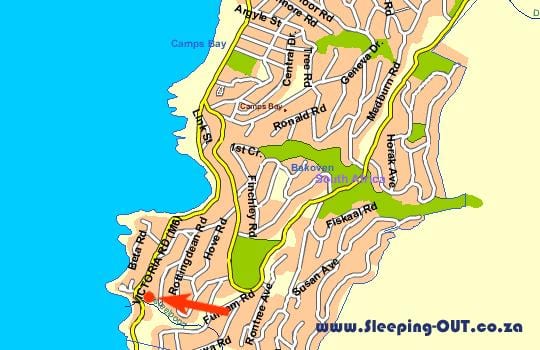 mappa ocean view, Città del Capo
