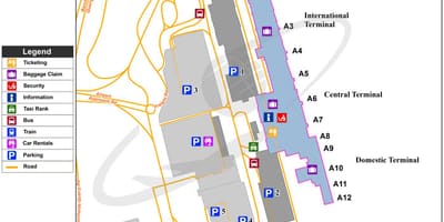 Aeroporto internazionale Città del capo la mappa