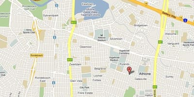 Mappa di athlone Città del Capo