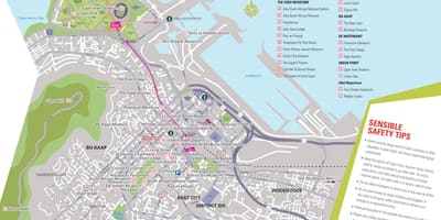 Città del capo attrazioni turistiche mappa