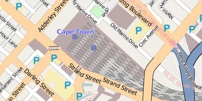 Mappa di barrack street, Città del Capo