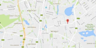 Mappa di bergvliet Città del Capo