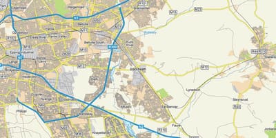 Mappa di blackheath Città del Capo