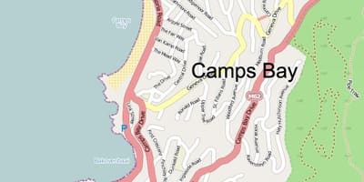 Mappa di camps bay street
