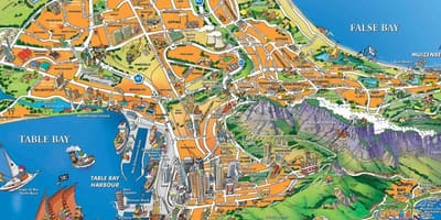 La mappa di Città del Capo porto