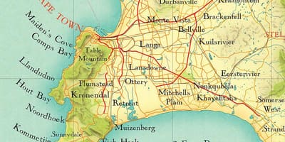 Città del capo mappa di localizzazione
