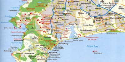 Una mappa di Città del Capo