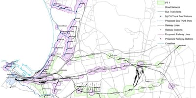 La mappa di Città del Capo zonizzazione