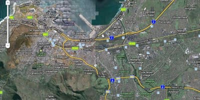 La mappa di Città del Capo satellitare