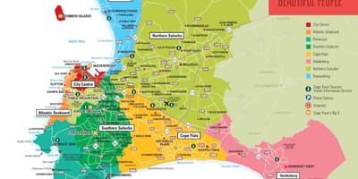 La mappa di Città del Capo periferia