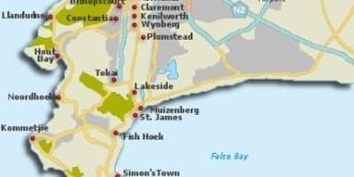 Città del capo quartieri mappa