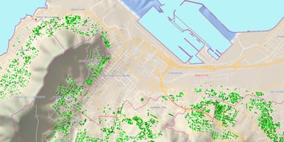 La mappa di città del Capo rioni