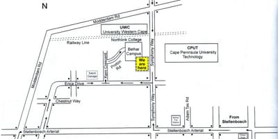 Mappa di cput Città del Capo campus