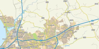 Mappa di durbanville periferia
