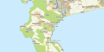 Mappa di fish hoek Sud Africa