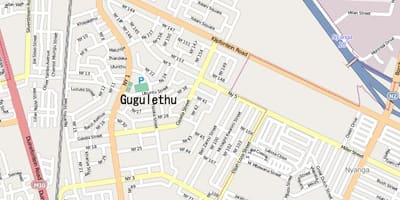 Mappa di gugulethu Città del Capo
