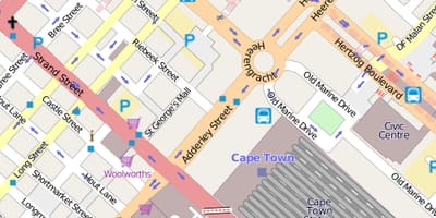 Mappa di heerengracht street Città del Capo