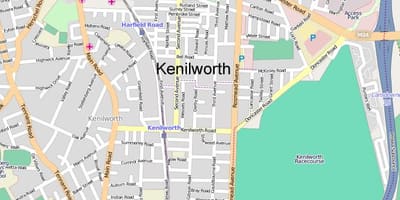 Mappa di kenilworth Città del Capo