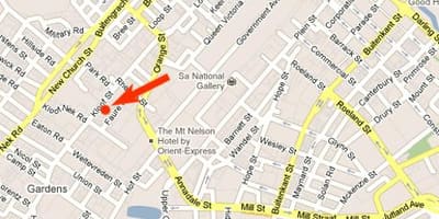 Mappa di kloof street, Città del Capo