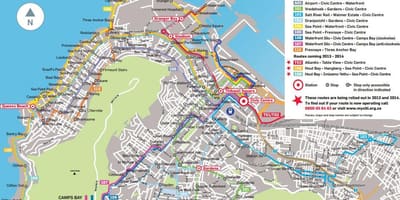 Mappa di la freccia d'oro autobus
