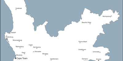 La mappa di Città del Capo, western
