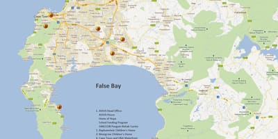 Mappa di Cape Town e dintorni