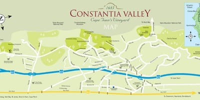 Mappa di constantia Città del Capo