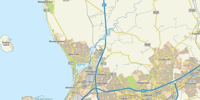 Mappa di dunoon Città del Capo