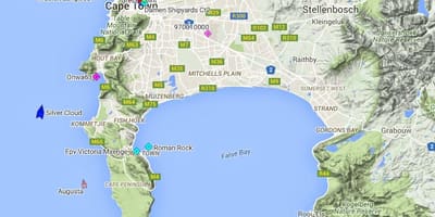 Mappa di mappa di fish hoek e dintorni