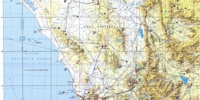 Città del capo mappa topografica