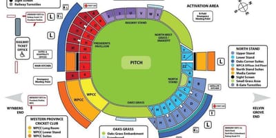 Mappa di newlands cricket ground