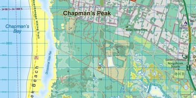 Mappa di noordhoek Città del Capo